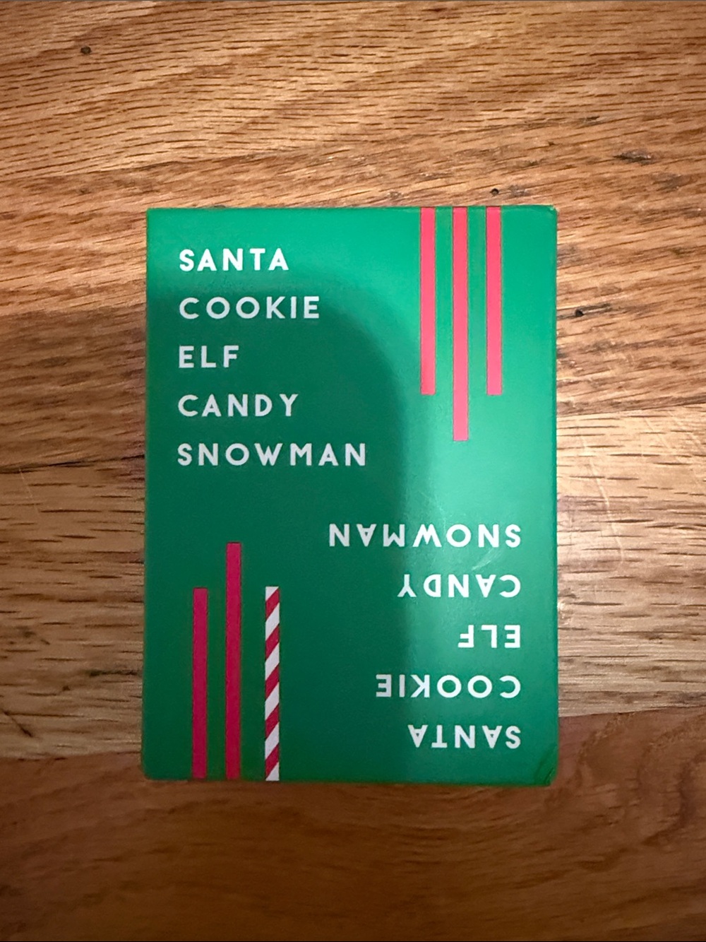 Holiday Card Game — Green Deck with Red & White Accents